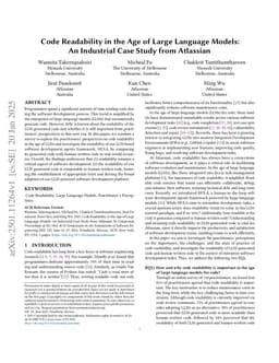 Code Readability in the Age of Large Language Models: An Industrial Case Study from Atlassian