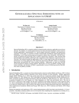 Generalizable Spectral Embedding with an Application to UMAP
