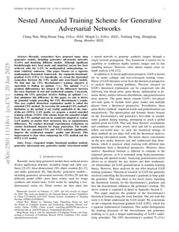 Nested Annealed Training Scheme for Generative Adversarial Networks