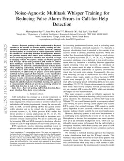 Noise-Agnostic Multitask Whisper Training for Reducing False Alarm Errors in Call-for-Help Detection