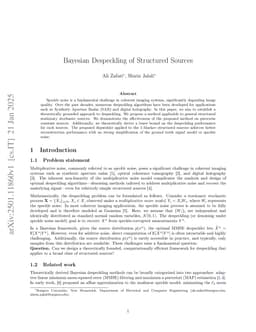 Bayesian Despeckling of Structured Sources
