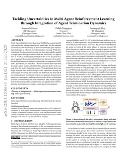 Tackling Uncertainties in Multi-Agent Reinforcement Learning through Integration of Agent Termination Dynamics