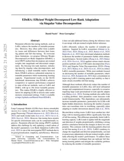 EDoRA: Efficient Weight-Decomposed Low-Rank Adaptation via Singular Value Decomposition