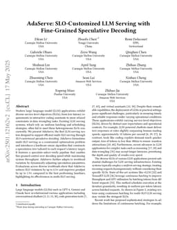 AdaServe: Accelerating Multi-SLO LLM Serving with SLO-Customized Speculative Decoding