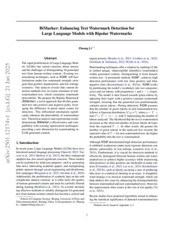 BiMarker: Enhancing Text Watermark Detection for Large Language Models with Bipolar Watermarks