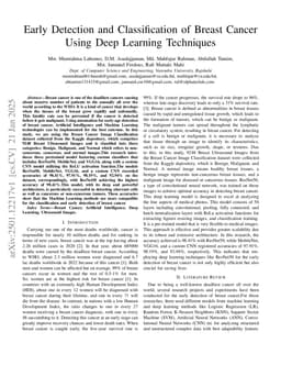 Early Detection and Classification of Breast Cancer Using Deep Learning Techniques