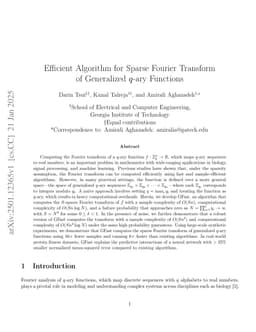 Efficient Algorithm for Sparse Fourier Transform of Generalized $q$-ary Functions