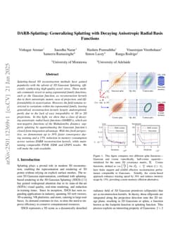 DARB-Splatting: Generalizing Splatting with Decaying Anisotropic Radial Basis Functions
