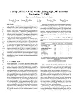 Is Long Context All You Need? Leveraging LLM's Extended Context for NL2SQL