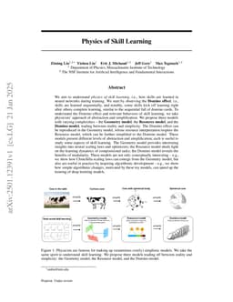 Physics of Skill Learning