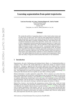 Learning segmentation from point trajectories