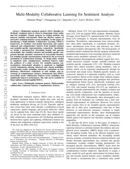 Multi-Modality Collaborative Learning for Sentiment Analysis