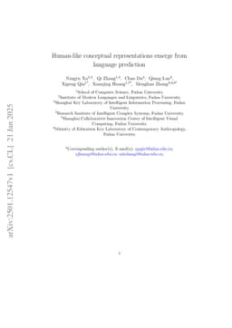 Human-like conceptual representations emerge from language prediction