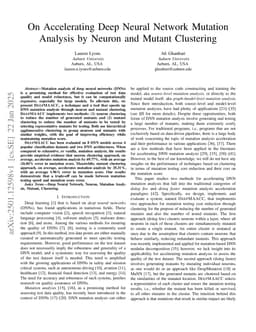 On Accelerating Deep Neural Network Mutation Analysis by Neuron and Mutant Clustering