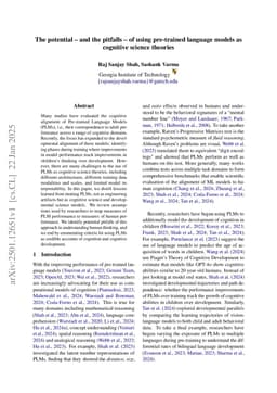 The potential -- and the pitfalls -- of using pre-trained language models as cognitive science theories