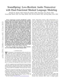SoundSpring: Loss-Resilient Audio Transceiver with Dual-Functional Masked Language Modeling