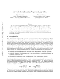 On Tradeoffs in Learning-Augmented Algorithms