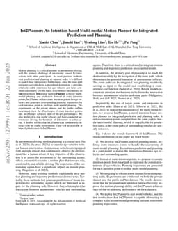 Int2Planner: An Intention-based Multi-modal Motion Planner for Integrated Prediction and Planning
