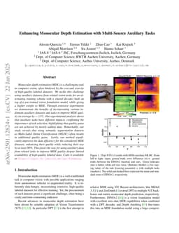 Enhancing Monocular Depth Estimation with Multi-Source Auxiliary Tasks