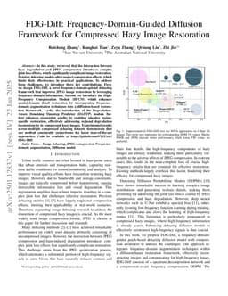 FDG-Diff: Frequency-Domain-Guided Diffusion Framework for Compressed Hazy Image Restoration