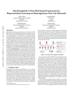 HierPromptLM: A Pure PLM-based Framework for Representation Learning on Heterogeneous Text-rich Networks