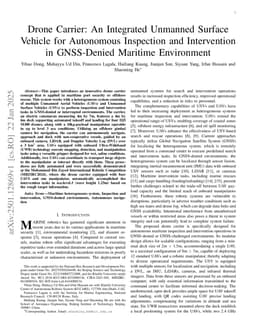 Drone Carrier: An Integrated Unmanned Surface Vehicle for Autonomous Inspection and Intervention in GNSS-Denied Maritime Environment