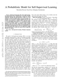 A Probabilistic Model for Self-Supervised Learning