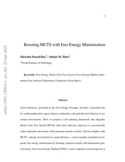 Boosting MCTS with Free Energy Minimization