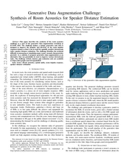 Generative Data Augmentation Challenge: Synthesis of Room Acoustics for Speaker Distance Estimation