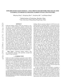 Towards Intelligent Design: A Self-driven Framework for Collocated Clothing Synthesis Leveraging Fashion Styles and Textures