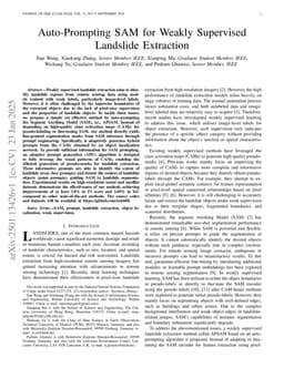 Auto-Prompting SAM for Weakly Supervised Landslide Extraction