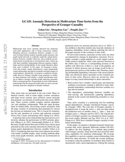GCAD: Anomaly Detection in Multivariate Time Series from the Perspective of Granger Causality