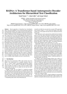 A Transformer-based Autoregressive Decoder Architecture for Hierarchical Text Classification