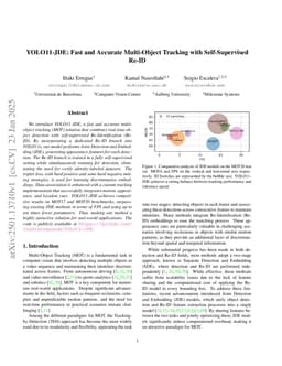 YOLO11-JDE: Fast and Accurate Multi-Object Tracking with Self-Supervised Re-ID