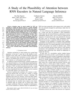 A Study of the Plausibility of Attention between RNN Encoders in Natural Language Inference