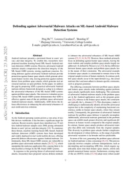 Defending against Adversarial Malware Attacks on ML-based Android Malware Detection Systems