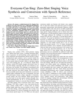Everyone-Can-Sing: Zero-Shot Singing Voice Synthesis and Conversion with Speech Reference