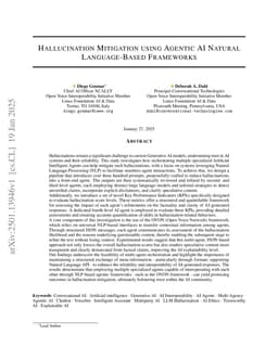 Hallucination Mitigation using Agentic AI Natural Language-Based Frameworks