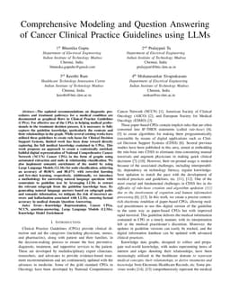 Comprehensive Modeling and Question Answering of Cancer Clinical Practice Guidelines using LLMs