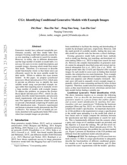 CGI: Identifying Conditional Generative Models with Example Images