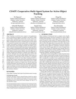 CSAOT: Cooperative Multi-Agent System for Active Object Tracking