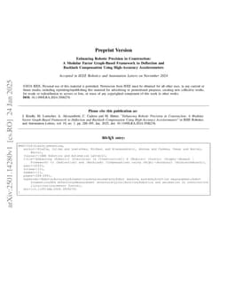 Enhancing Robotic Precision in Construction: A Modular Factor Graph-Based Framework to Deflection and Backlash Compensation Using High-Accuracy Accelerometers
