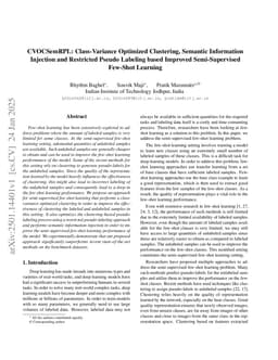CVOCSemRPL: Class-Variance Optimized Clustering, Semantic Information Injection and Restricted Pseudo Labeling based Improved Semi-Supervised Few-Shot Learning