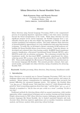 Idiom Detection in Sorani Kurdish Texts