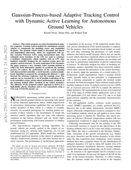 Gaussian-Process-based Adaptive Tracking Control with Dynamic Active Learning for Autonomous Ground Vehicles