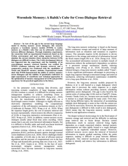 Wormhole Memory: A Rubik's Cube for Cross-Dialogue Retrieval