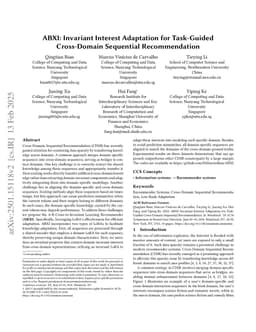 ABXI: Invariant Interest Adaptation for Task-Guided Cross-Domain Sequential Recommendation