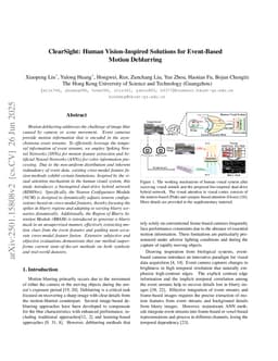 ClearSight: Human Vision-Inspired Solutions for Event-Based Motion Deblurring