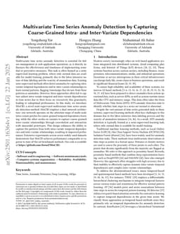 Multivariate Time Series Anomaly Detection by Capturing Coarse-Grained Intra- and Inter-Variate Dependencies