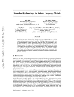 Smoothed Embeddings for Robust Language Models